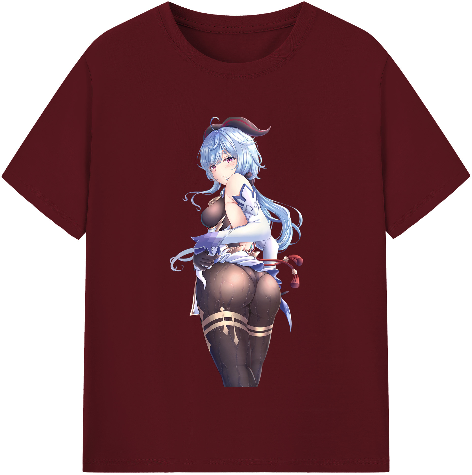 げんし神 甘雨 かんう genshin Ganyu 綿100％半袖Tシャツ（フロントプリント）